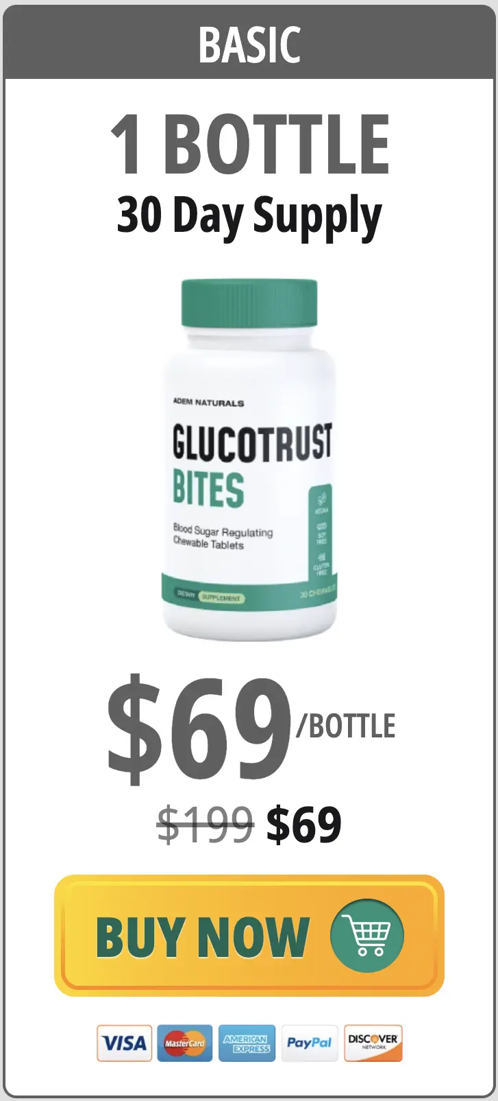 Glucotrust Bites one bottle
